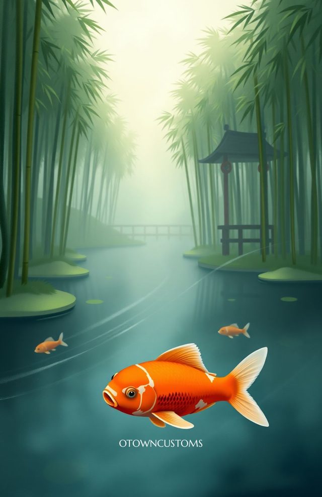 Zen Garden Koi Pond Digital Art