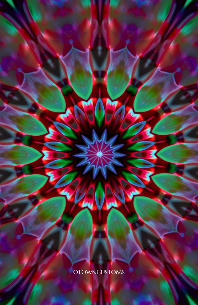Psychedelic Geometric Kaleidoscope