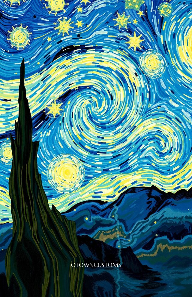 Impressionistic Starry Night Hues