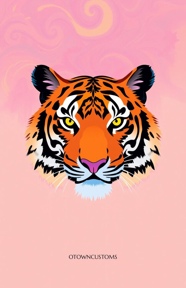 Psychedelic Rainbow Tiger Stripes Minimalist