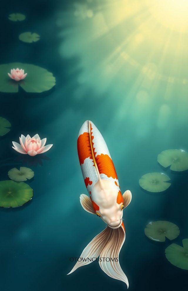 Vibrant Koi Fish Pond
