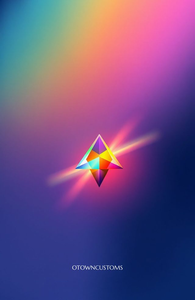 Abstract Rainbow Prism Geometric