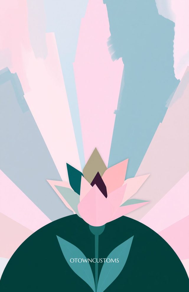Geometric Floral Burst Abstract Vector