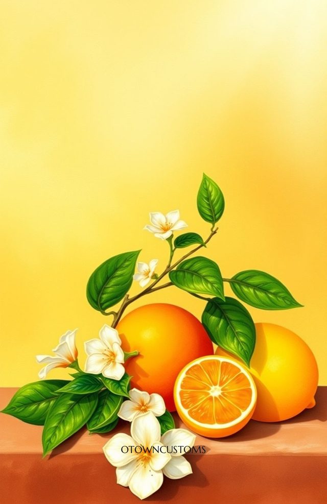Fruit Illustration Phone Case Vintage Citrus Bloom For iPhone Samsung