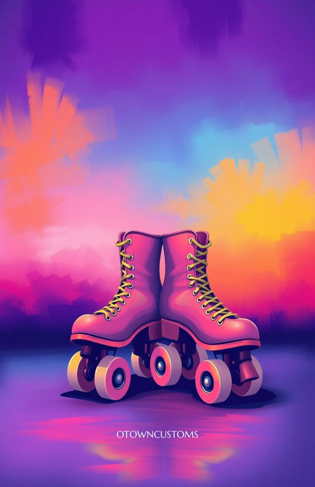 Retro Roller Skate Vibrant Dream