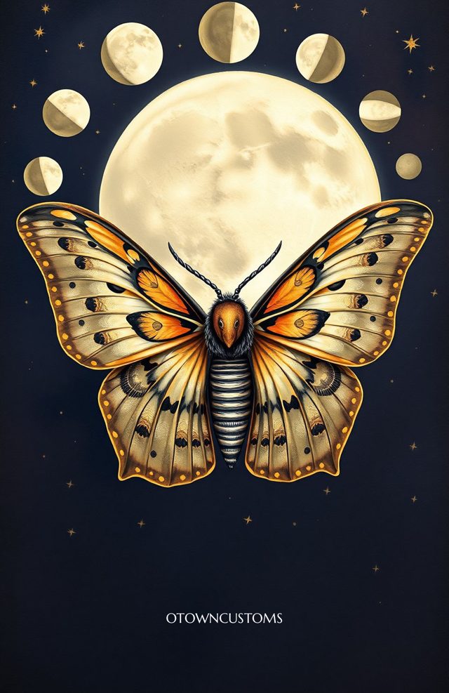 Mystic Lunar Moth Ethereal Moon