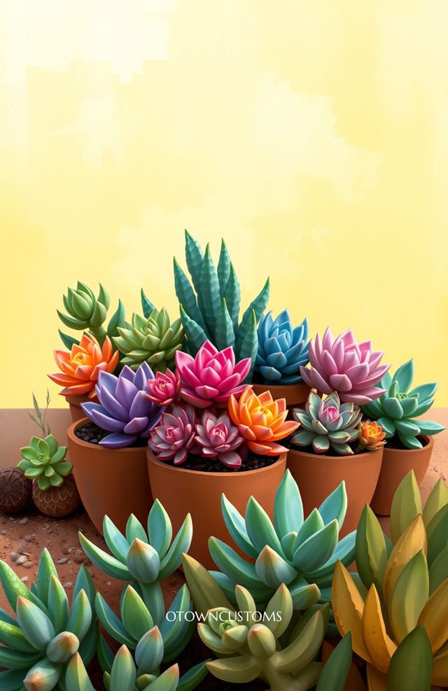 Succulent Garden Pastel