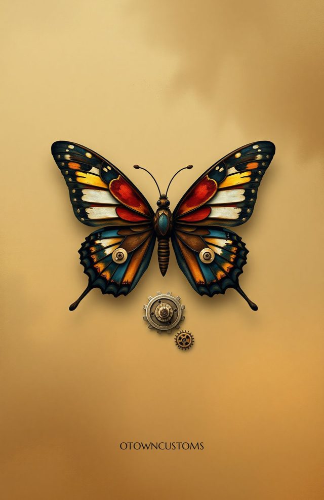 Steampunk Mechanical Butterfly Design
