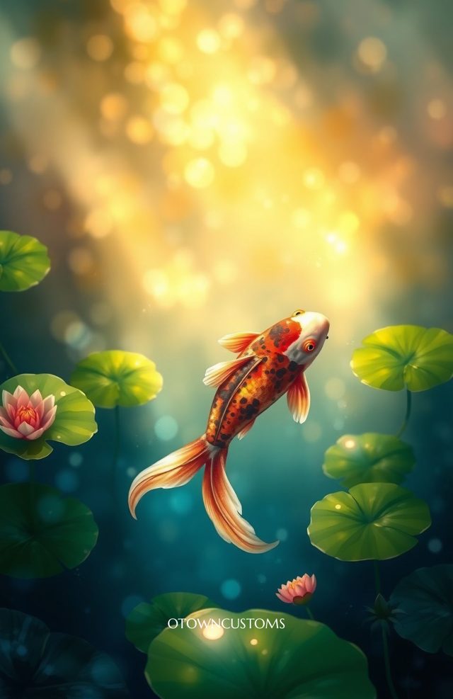 Gilded Koi Pond Serene Koi