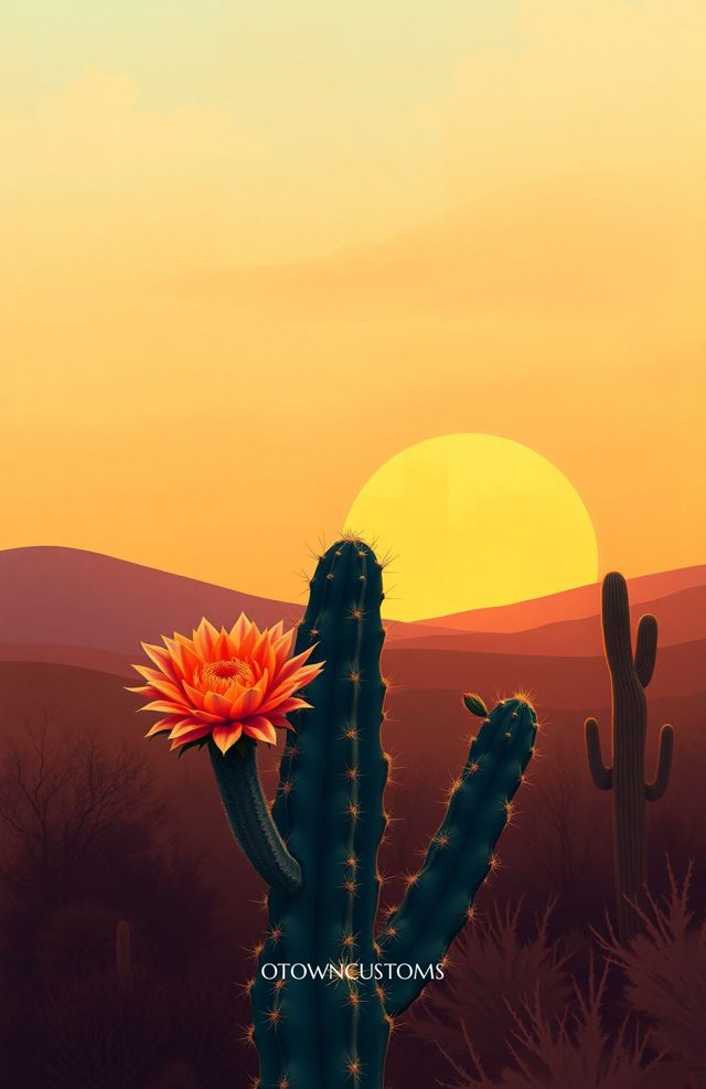 Desert Sunset Cactus Bloom