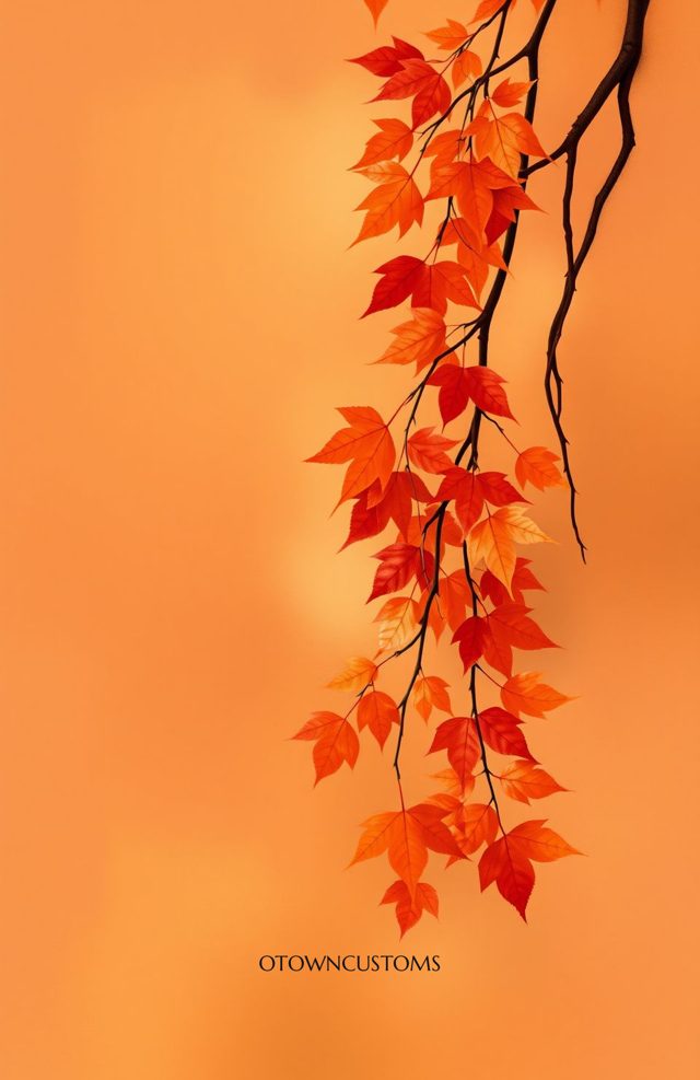 Autumn Leaf Cascade Orange