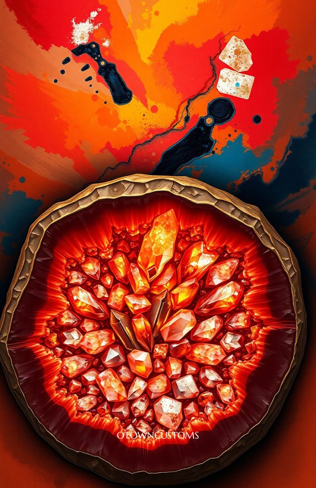 Abstract Crystal Art Geode Earth’s Core