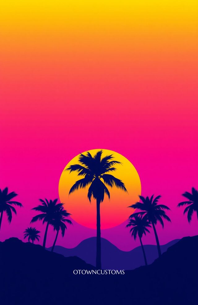 Retro Sunset Palm Vibes
