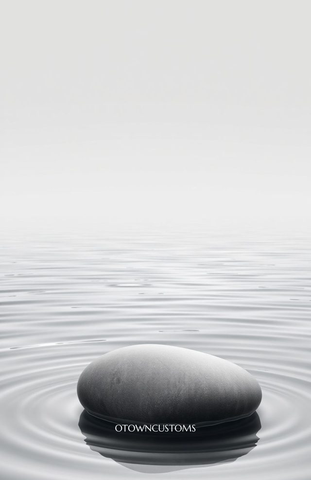 Minimalist Zen Garden River Stone
