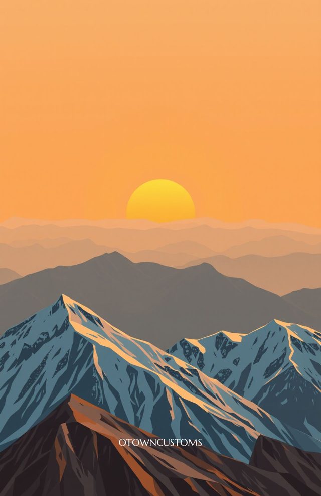 Golden Hour Mountain Sunset