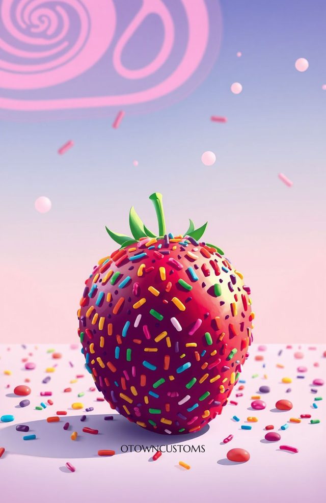 Sweet Strawberry Sprinkle Whimsical Candy