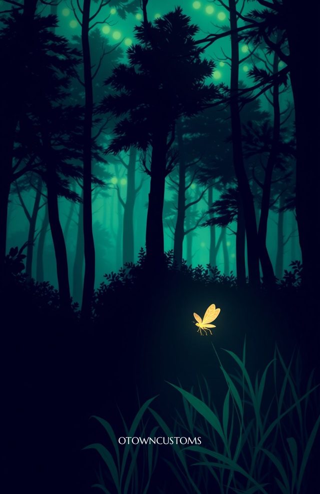 Enchanted Forest Firefly Glow Mystical Landscape