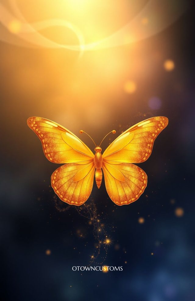 Golden Butterfly Celestial Glow Hour