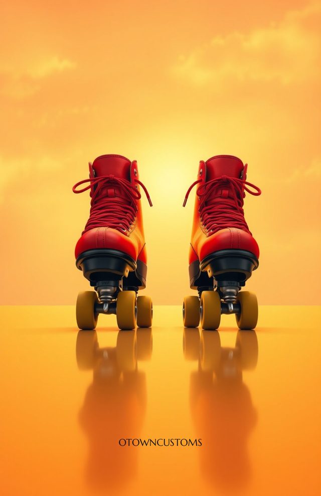 Vibrant Retro Roller Skate