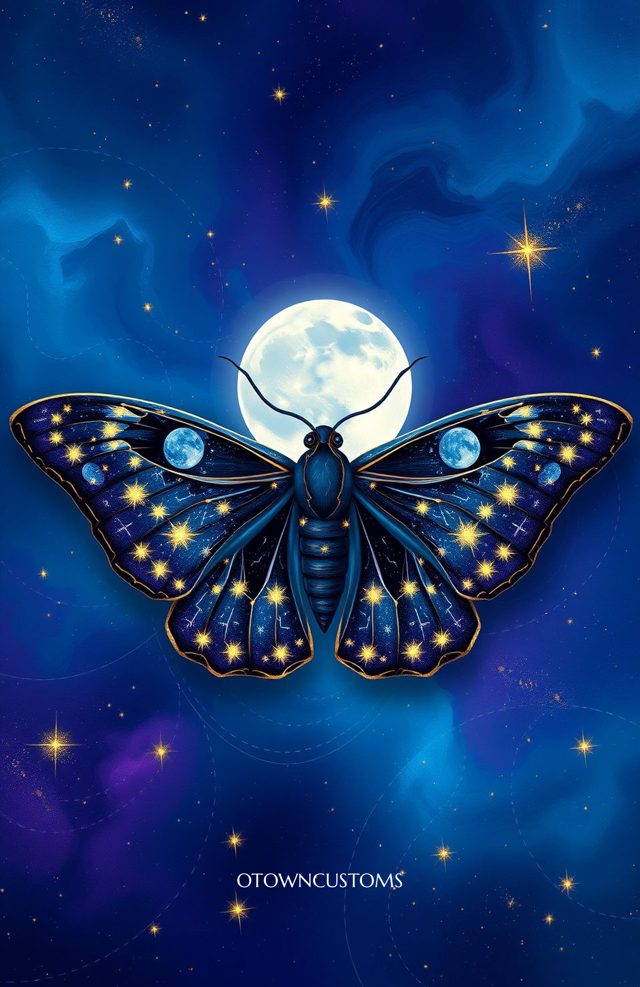 Mystical Lunar Moth Cosmic