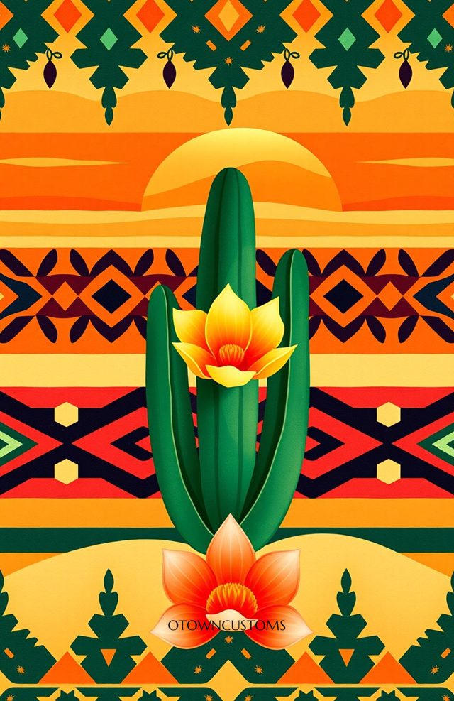 Geometric Aztec Desert Pattern