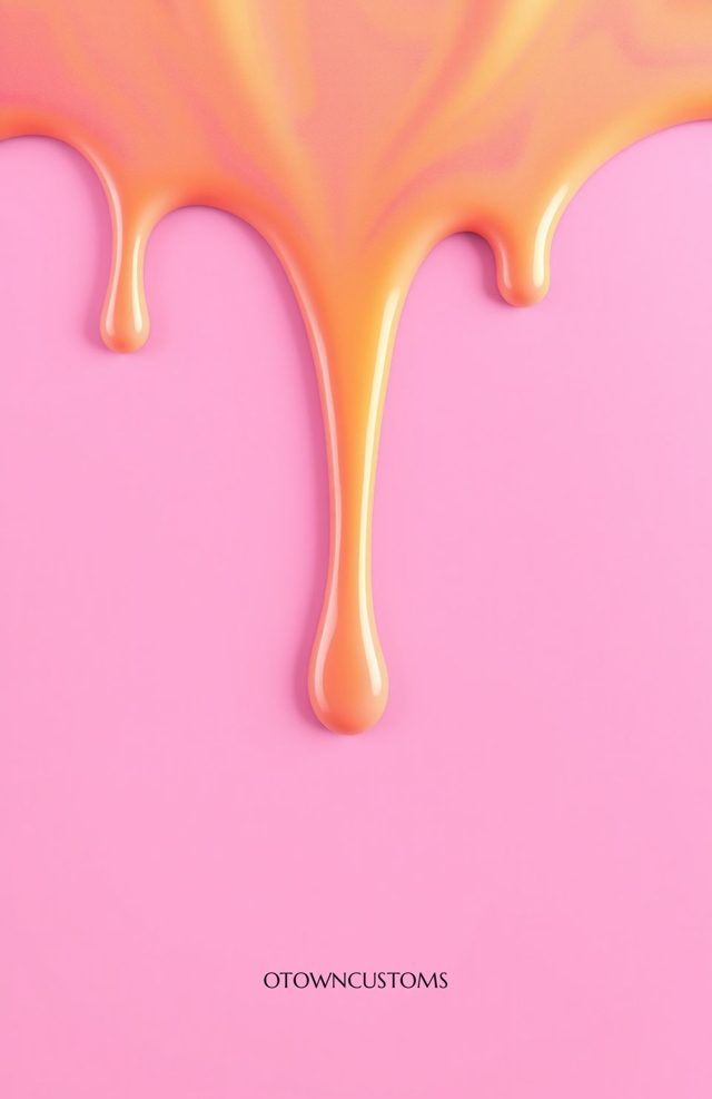 Rainbow Sherbet Melting Drip Abstract