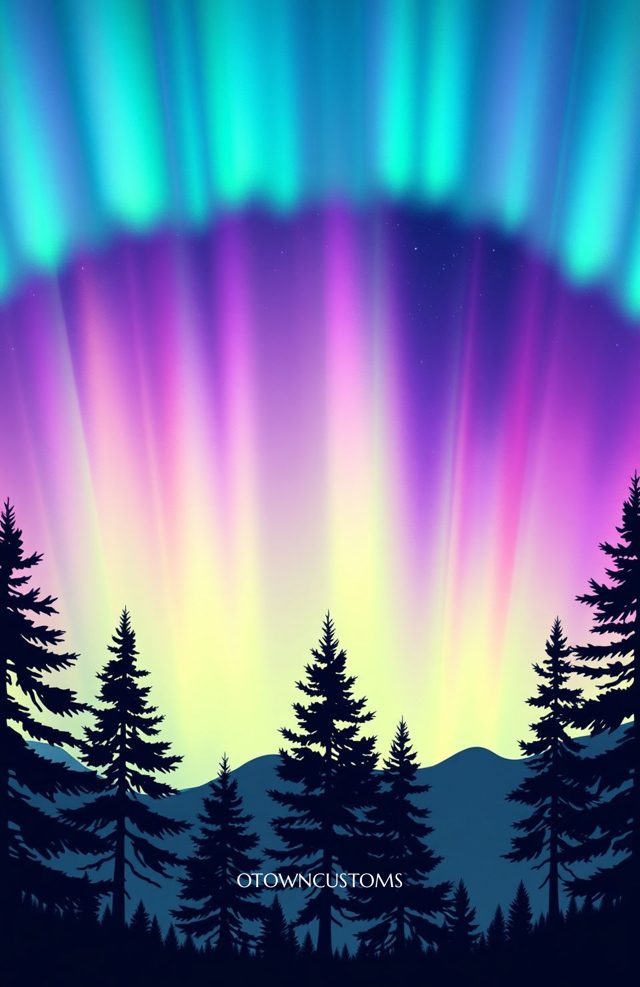 Aurora Borealis Silhouette Northern Lights