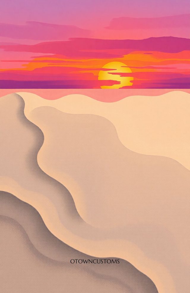 Minimalist Sunset Abstract Beach