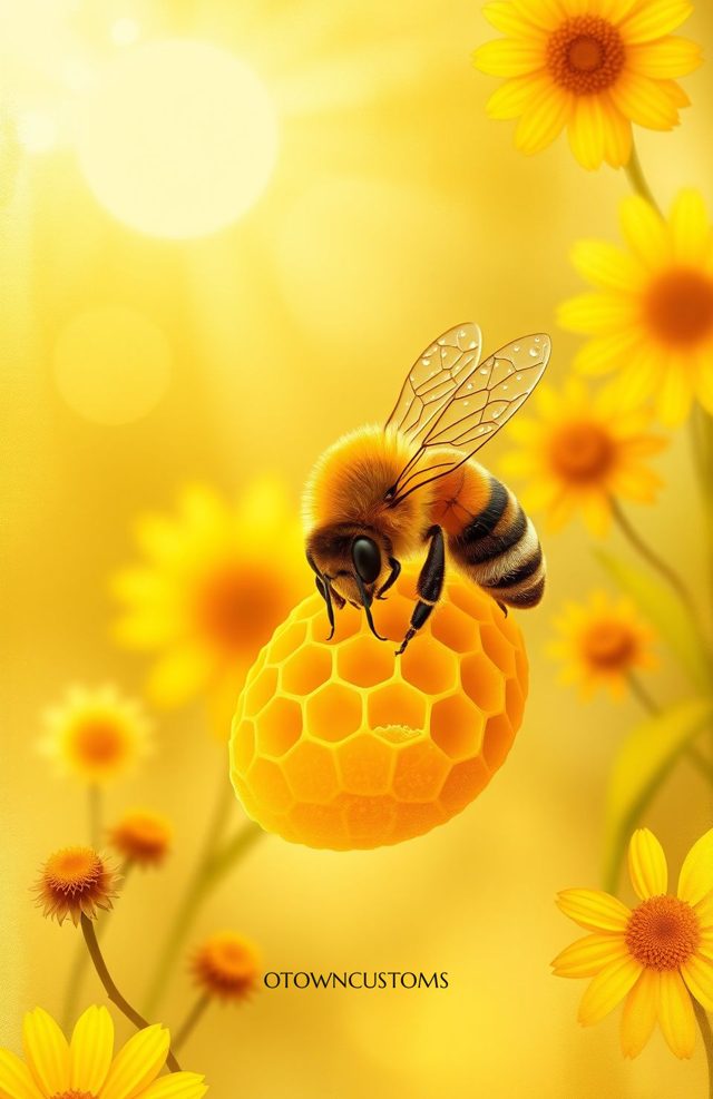 Vibrant Honeycomb Bee