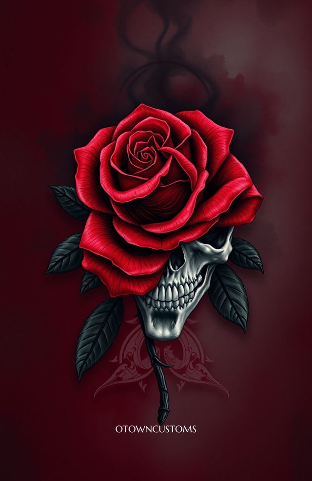 Rose Skull Gothic Elegance