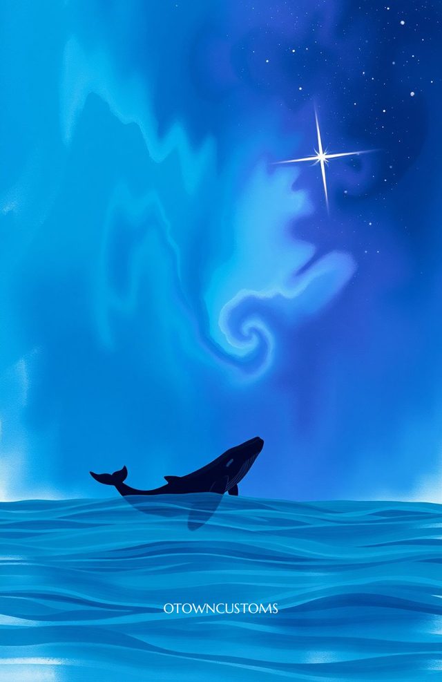 Minimalist Whale Cosmic Song