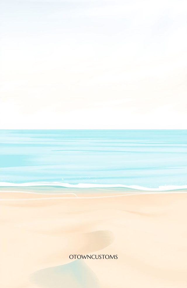 Watercolor Serene Beach Horizon