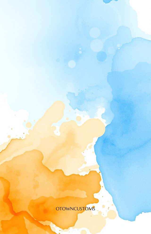 Watercolor Splash Abstract Blue