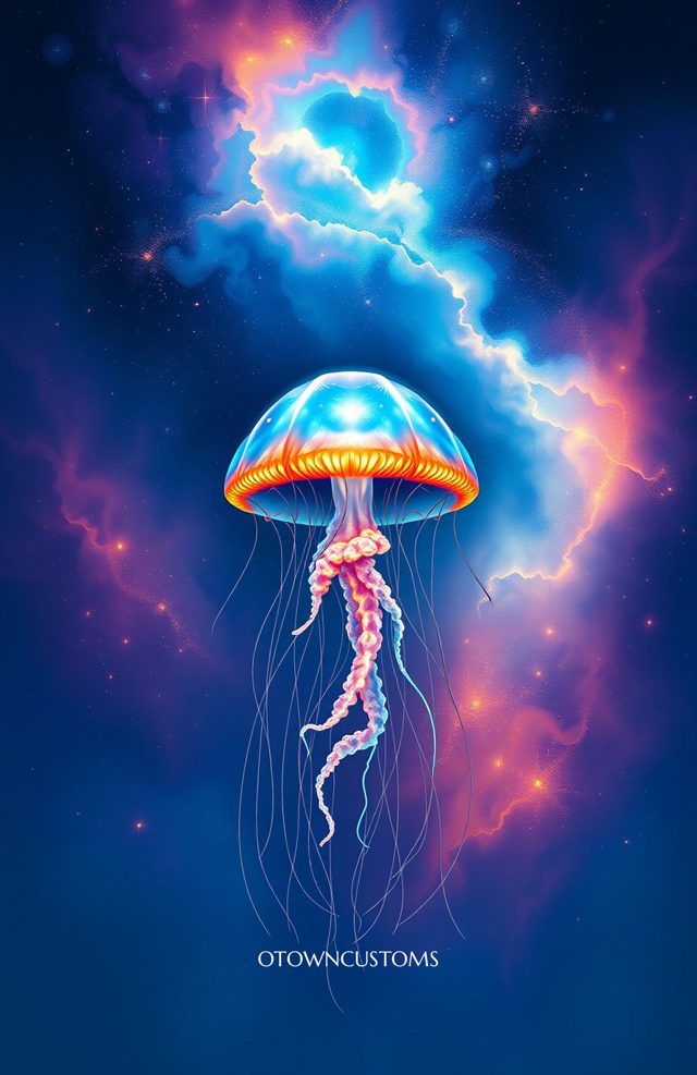 Cosmic Jellyfish Nebula Dance Psychedelic