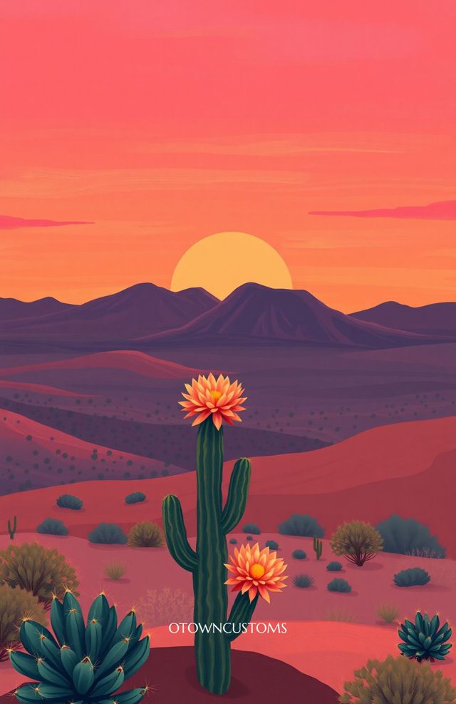 Desert Sunset Cactus Bloom