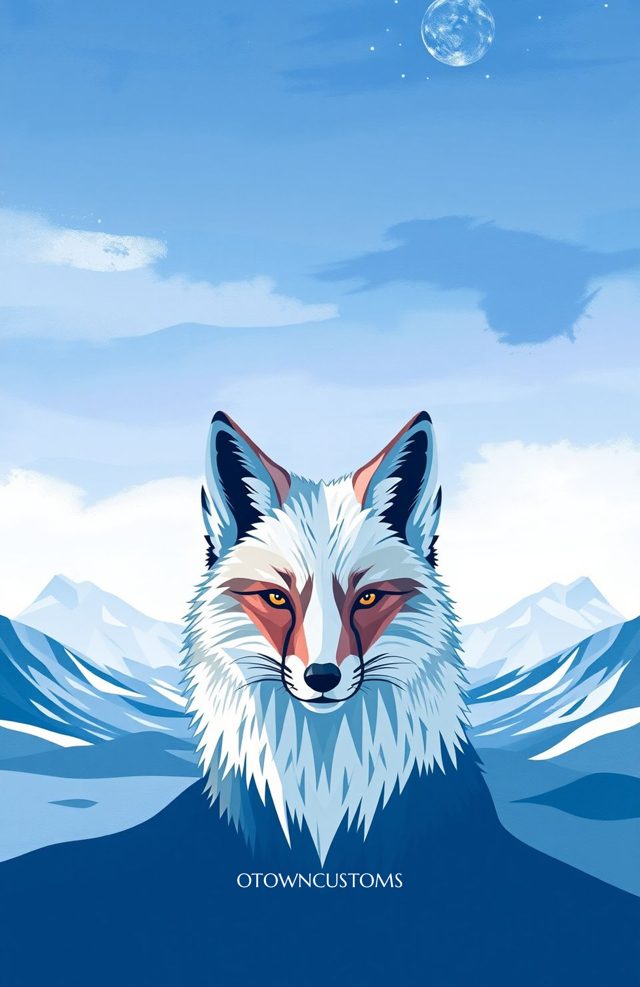Flat Illustration Arctic Fox