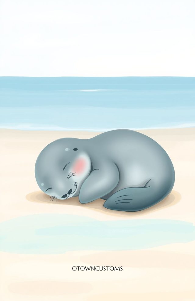 Cute Baby Seal Naptime
