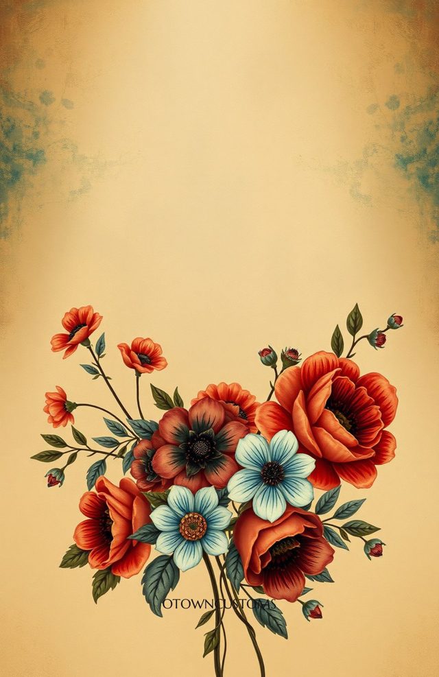 Vintage Floral Tapestry