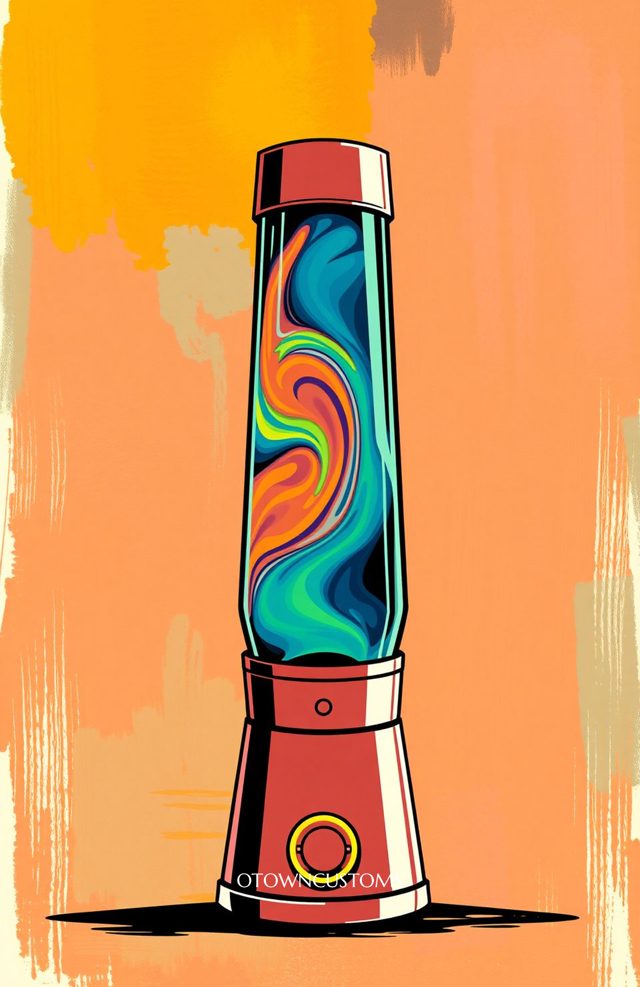 Abstract Pop Art Groovy Lava Lamp