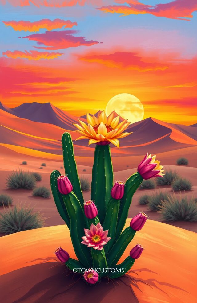 Desert Bloom Surreal Cactus