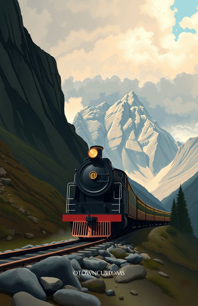 Vintage Steam Train Mountain