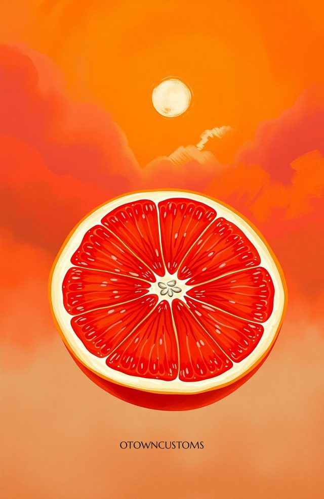 Painterly Fruit Citrus Slice Dreamscape
