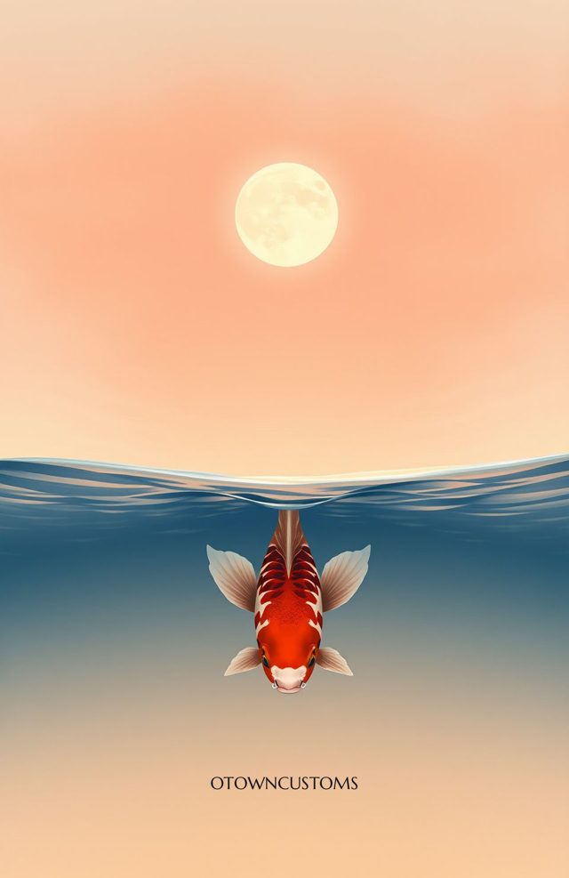 Minimalist Serene Koi Pond