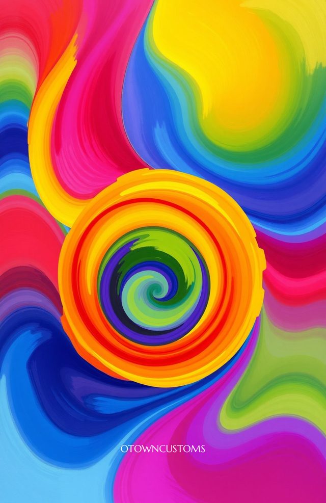 Vibrant Colorful Swirl Abstract