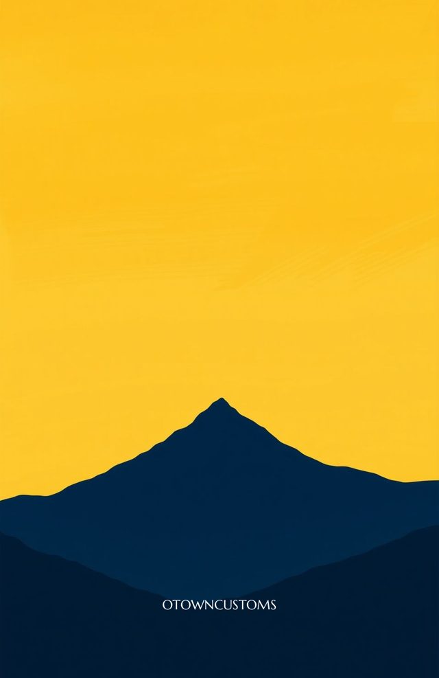 Minimalist Mountain Sunrise Art