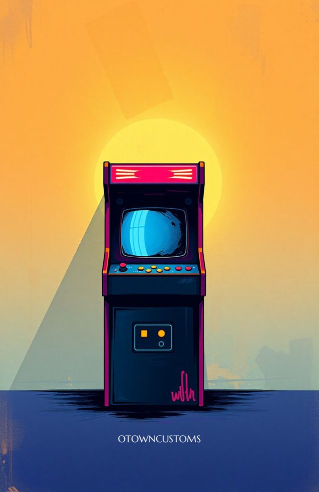 Digital Art Retro Arcade Machine