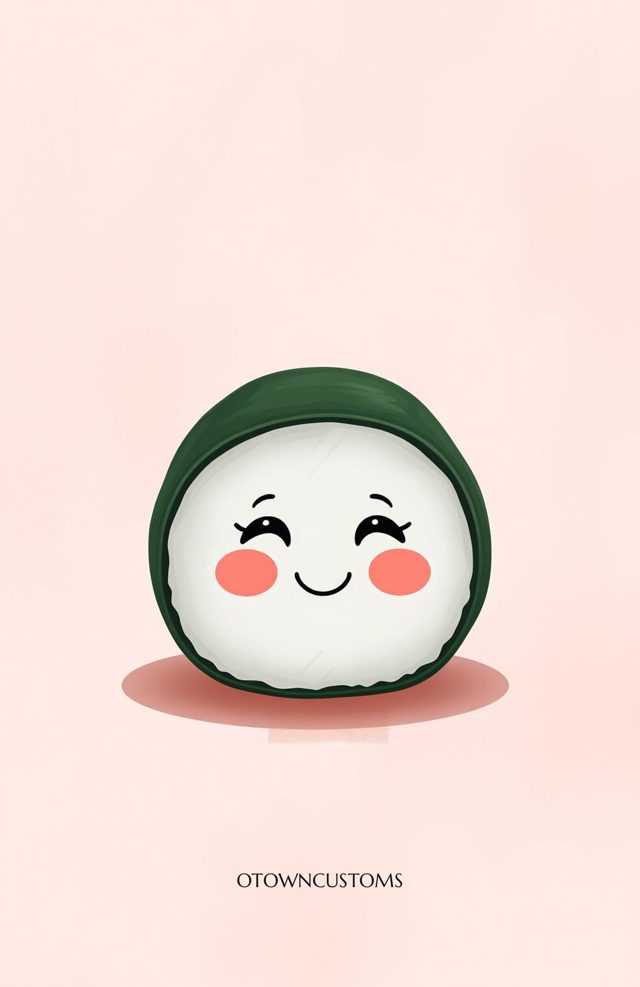 Kawaii Sushi Roll Illustration