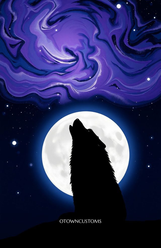 Stylized Galactic Wolf Howl