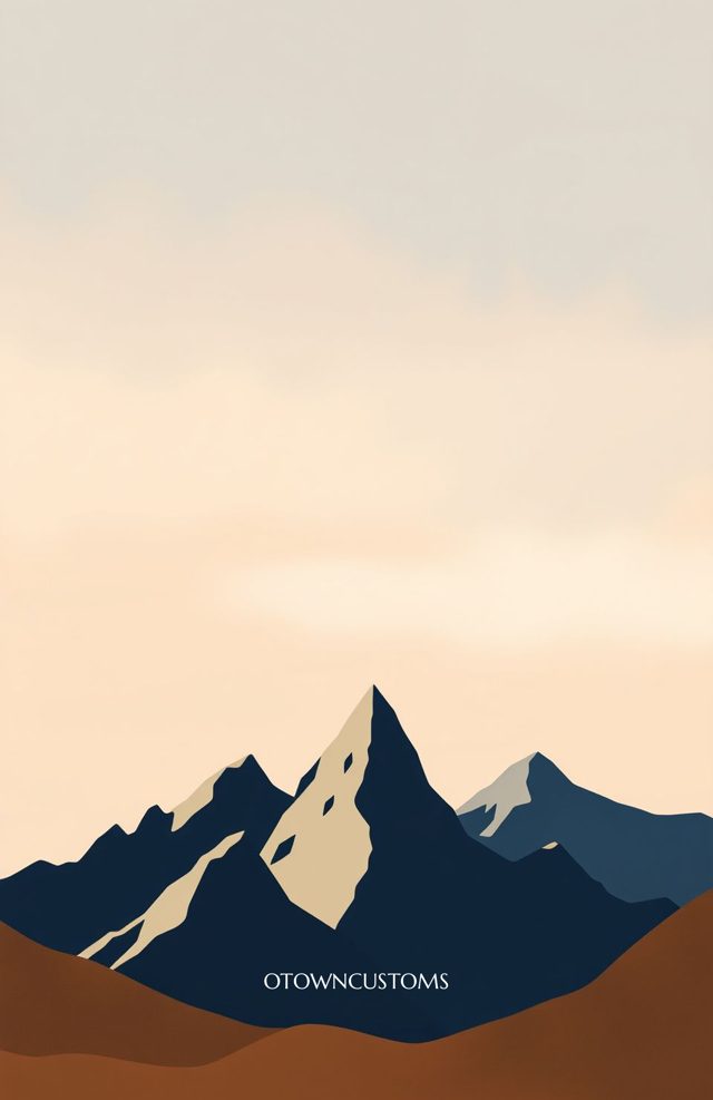 Minimalist Mountain Landscape Art