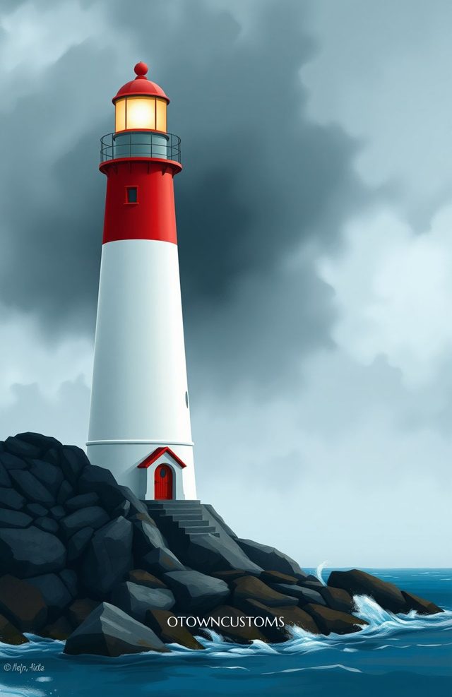 Stylized Coastal Lighthouse Beacon